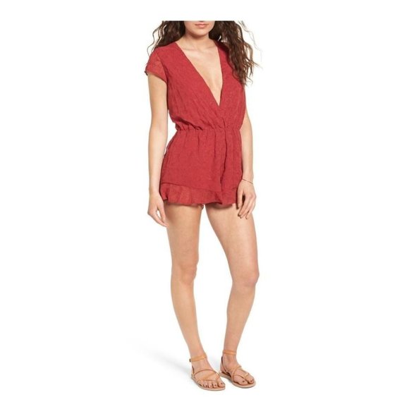 Lovers and Friends Hey Babe Lace Back Romper NWT S - Picture 3 of 8